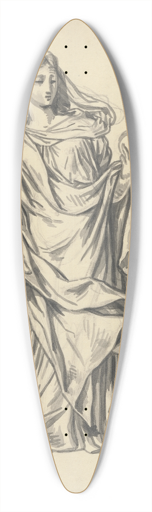 David Humbert de Superville - Staande vrouw in lang gewaad met appel, wellicht Ceres 39.3 inch art pintail longboard deck