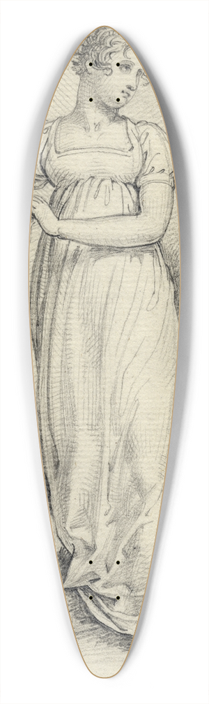 David Humbert de Superville - Staande vrouw, leunend op een mand 39.3 inch art pintail longboard deck