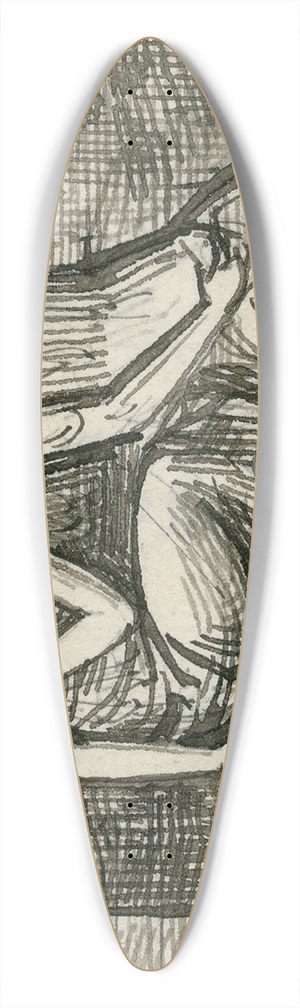 David Humbert de Superville - Vier zittende vrouwenfiguren 39.3 inch art pintail longboard deck