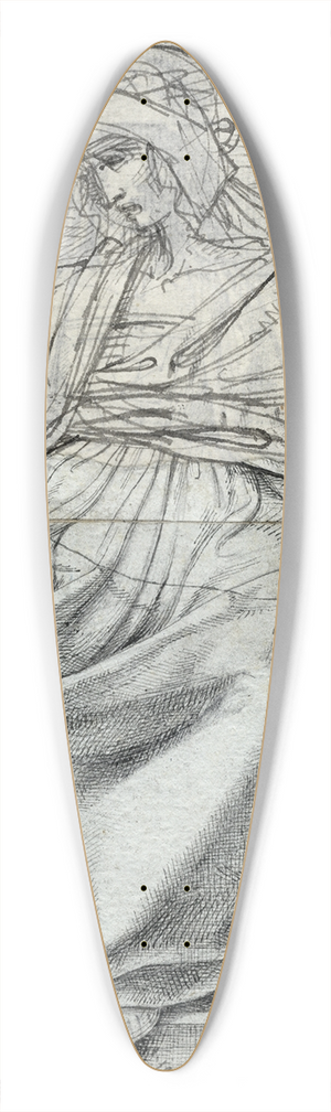 David Humbert de Superville - Zittende vrouwenfiguur, het hoofd naar links 39.3 inch art pintail longboard deck