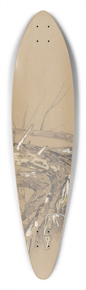 David Johnson - Tree Trunks 39.3 inch art pintail longboard deck
