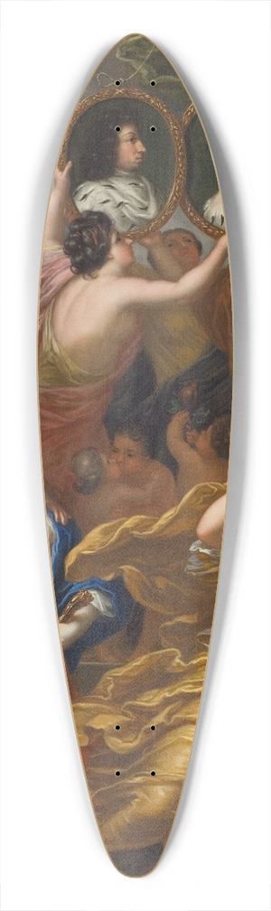 David Klcker Ehrenstrahl - Allegory of the union of King Charles XI and Queen Ulrika Eleonora 39.3 inch art pintail longboard deck