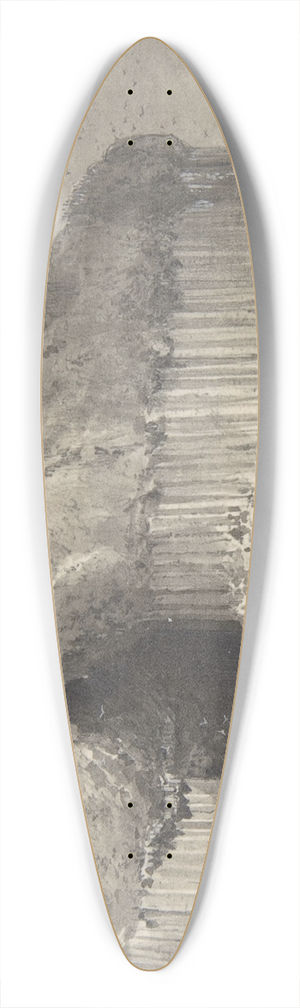 David Octavius Hill - View of Fingals Cave 39.3 inch art pintail longboard deck