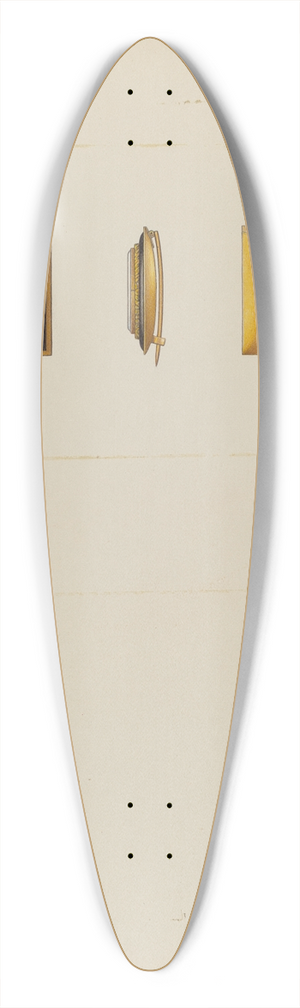 David P Willoughby - Brooch 39.3 inch art pintail longboard deck