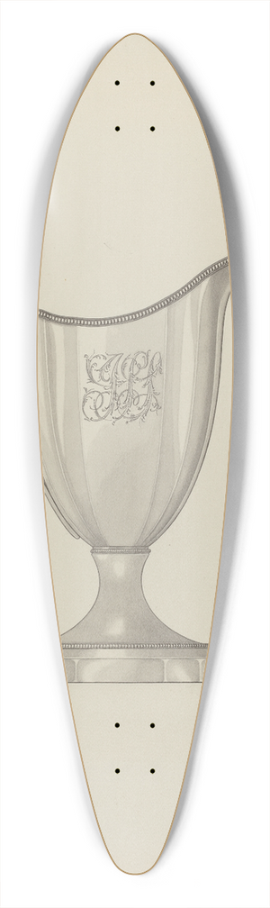 David P Willoughby - Monogrammed Silver Cream Pitcher 39.3 inch art pintail longboard deck