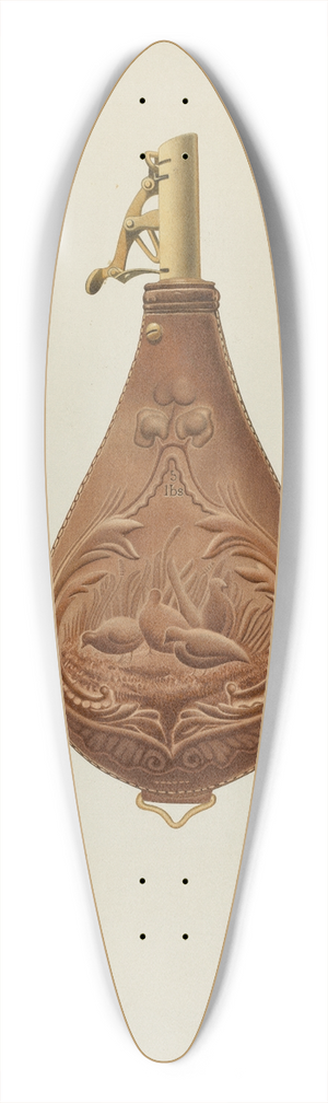 David P Willoughby - Powder Horn 39.3 inch art pintail longboard deck