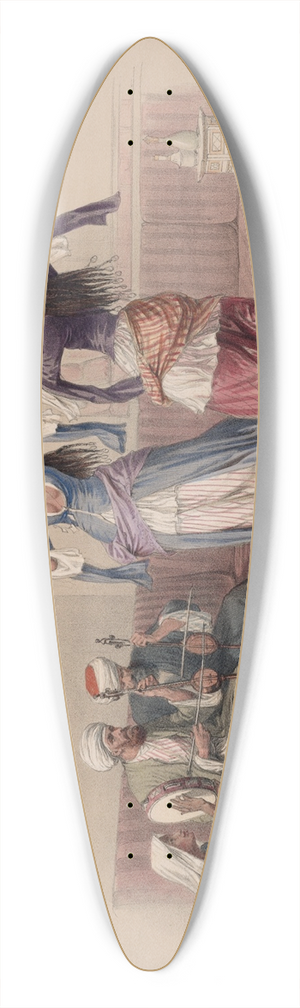 David Roberts - Dancing girls at Cairo. 39.3 inch art pintail longboard deck