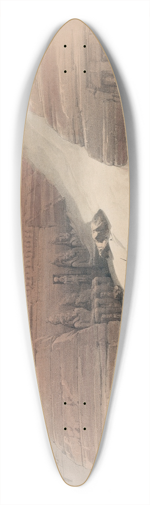 David Roberts - Excavated temples of Aboosimble [Ab Sunbul], Nubia. 39.3 inch art pintail longboard deck
