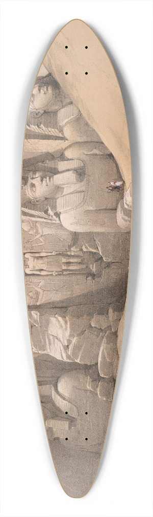 David Roberts - Front elevation of the Great Temple of Aboosimble [sic]. Nubia.(Frontispiece, vol. 2) 39.3 inch art pintail longboard deck