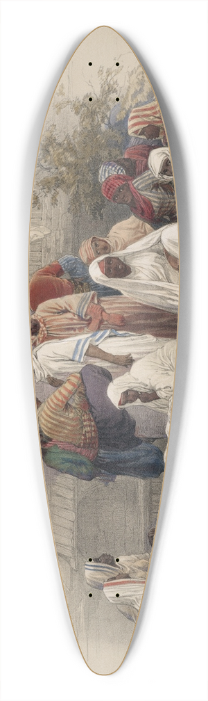 David Roberts - In the slave market at Cairo. 39.3 inch art pintail longboard deck