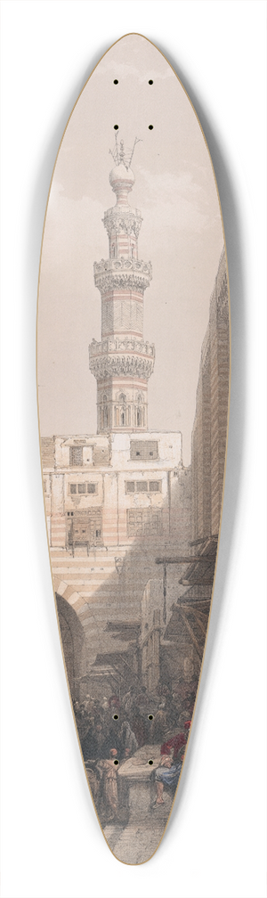 David Roberts - Minarets and grand entrance of the Metwaleys at Cairo. 39.3 inch art pintail longboard deck David Roberts - Minarets and grand entrance of the Metwaleys at Cairo. 39.3 inch art pintail longboard deck