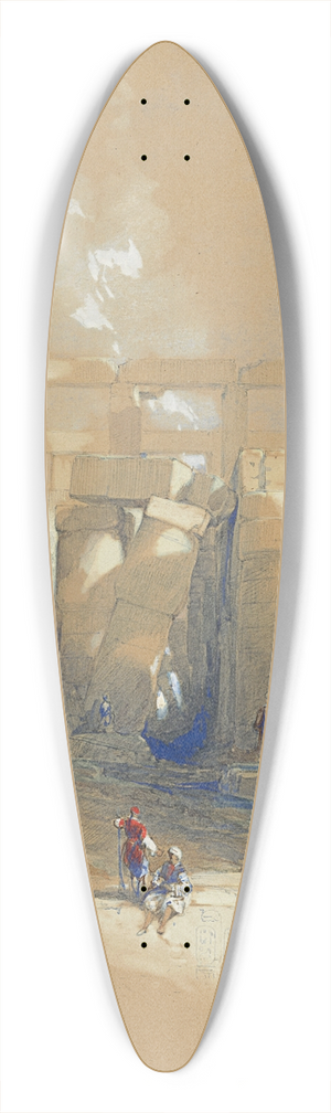 David Roberts - Part of the hall of columns at Karnak, Thebes, Egypt 39.3 inch art pintail longboard deck