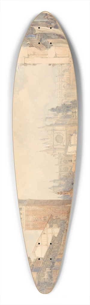 David Roberts - Plaza Real and Procession 39.3 inch art pintail longboard deck