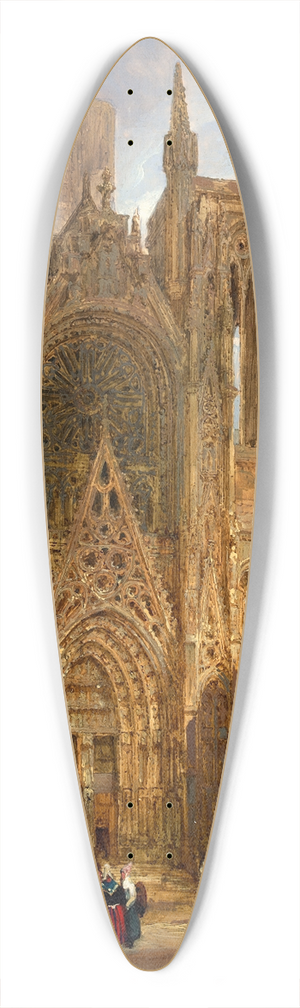 David Roberts - Rouen Cathedral 39.3 inch art pintail longboard deck