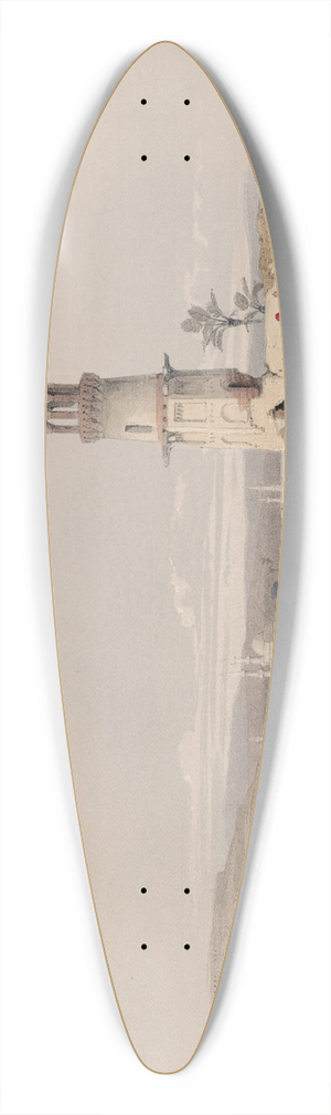 David Roberts - Siout [Asyt]. Upper Egypt. 39.3 inch art pintail longboard deck