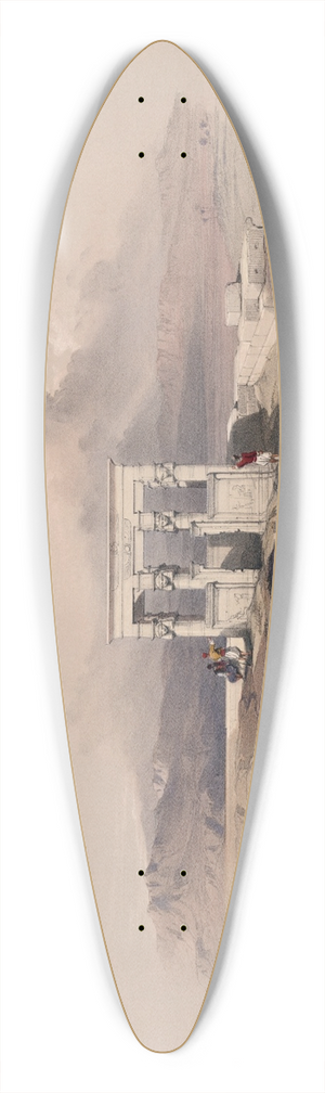 David Roberts - Temple of Isis on the roof of the great temple of Dendera [Dandara]. 39.3 inch art pintail longboard deck