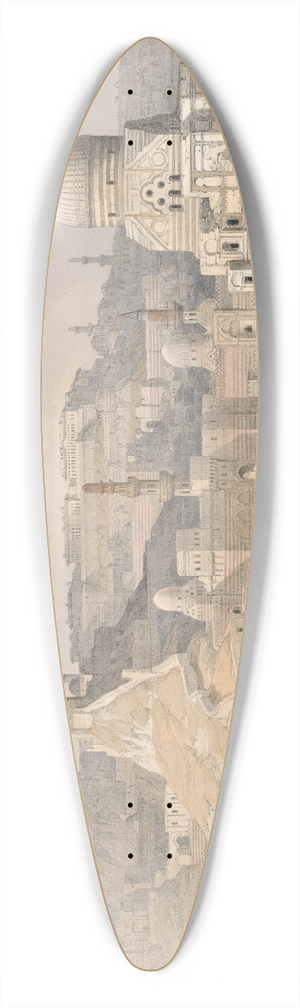 David Roberts - The Citadel of Cairo, residence of Mehemet Ali. 39.3 inch art pintail longboard deck David Roberts - The Citadel of Cairo, residence of Mehemet Ali. 39.3 inch art pintail longboard deck