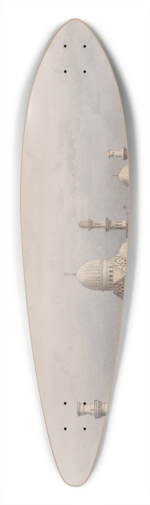David Roberts - Tombs of the Memlooks [Mamelukes], Cairo. 39.3 inch art pintail longboard deck