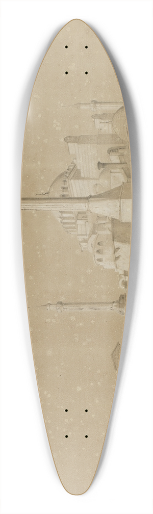 David Roberts - View of Constantinople 39.3 inch art pintail longboard deck