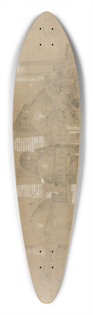 David Roberts - View of Constantinople 39.3 inch art pintail longboard deck