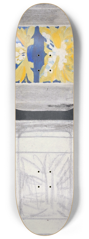 Carel Adolph Lion Cachet - Ontwerp voor een boekband met bloemmotief 8.25 inch art skate deck
