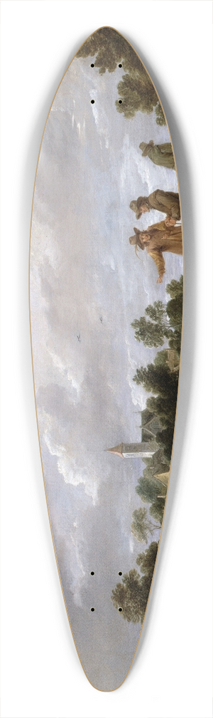 David Teniers The Younger - Peasants conversing 39.3 inch art pintail longboard deck