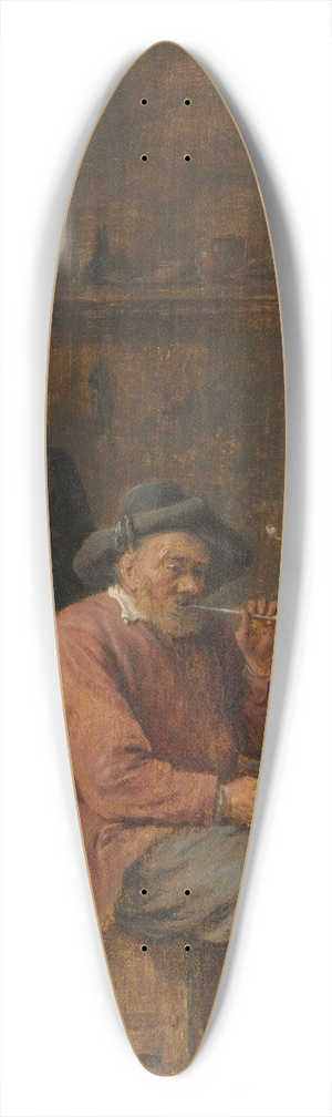David Teniers The Younger - Peasants Smoking in an Inn 39.3 inch art pintail longboard deck