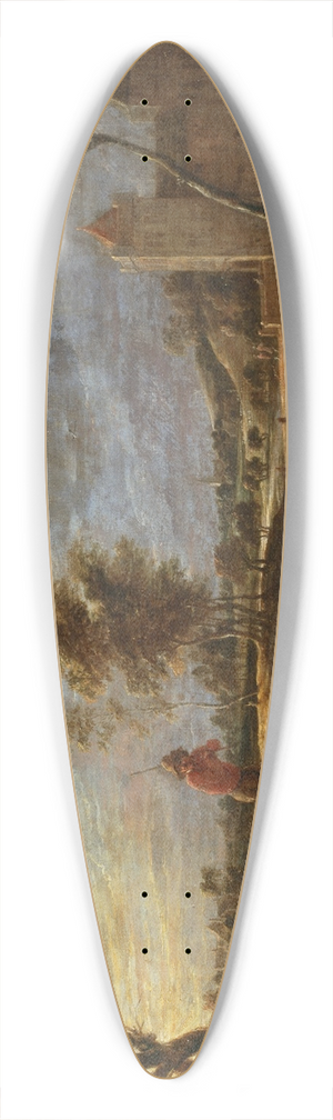 David Teniers The Younger - Sunset Landscape with a Shepherd and his Flock 39.3 inch art pintail longboard deck