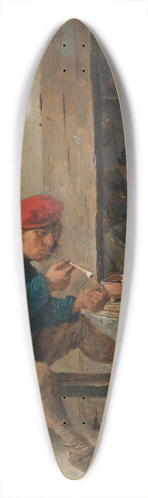 David Teniers The Younger - Tavern Scene with Smokers 39.3 inch art pintail longboard deck