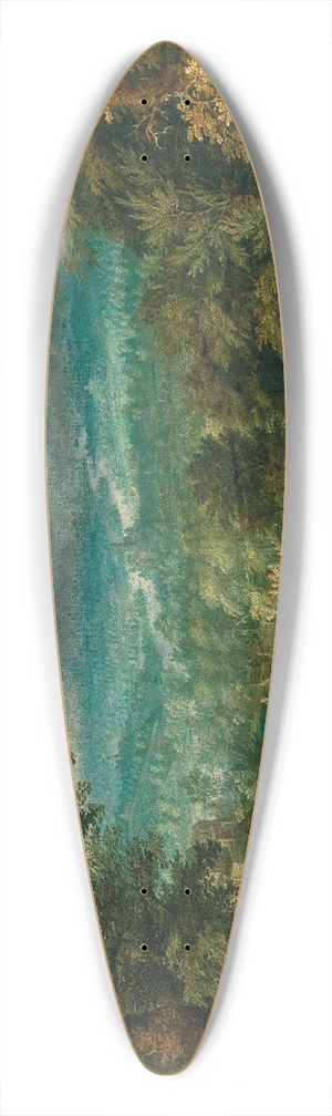 David Vinckboons - An extensive wooded landscape with biblical staffage 39.3 inch art pintail longboard deck