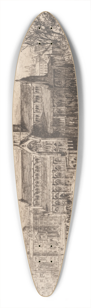 David Young Cameron - Glasgow Cathedral 39.3 inch art pintail longboard deck