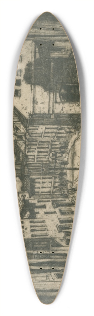 David Young Cameron - Old La Roche 39.3 inch art pintail longboard deck