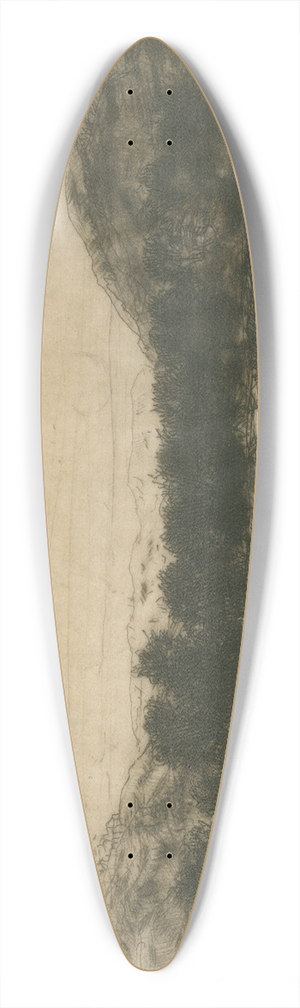 David Young Cameron - Sketch on the Tay 39.3 inch art pintail longboard deck