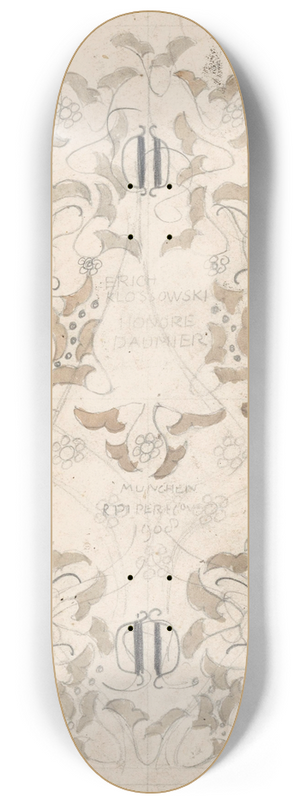 Carel Adolph Lion Cachet - Ontwerp voor een omslag voor een uitgave van Honor Daumier en Erich Klossowski (Mnchen 1908) 8.25 inch art skate deck