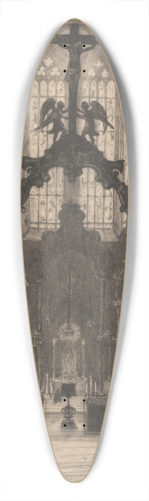 David Young Cameron - The Crucifix 39.3 inch art pintail longboard deck