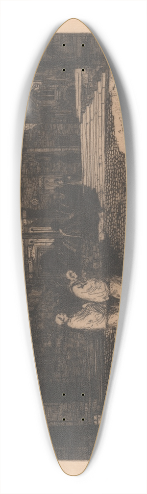David Young Cameron - The Monastery 39.3 inch art pintail longboard deck