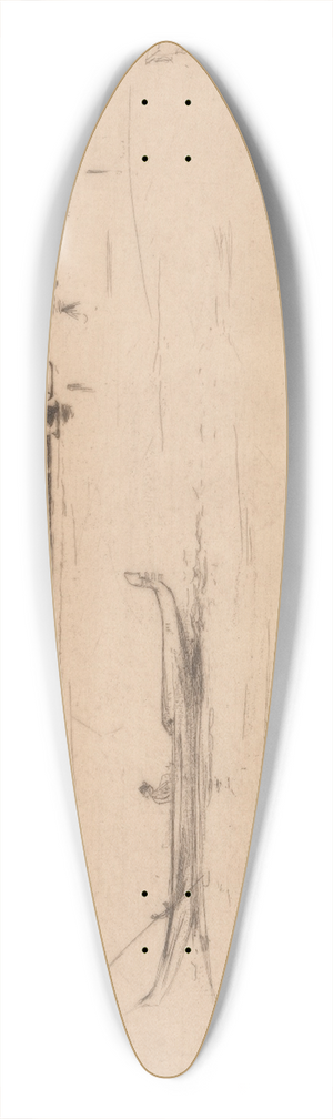 David Young Cameron - Venice from the Lido 39.3 inch art pintail longboard deck