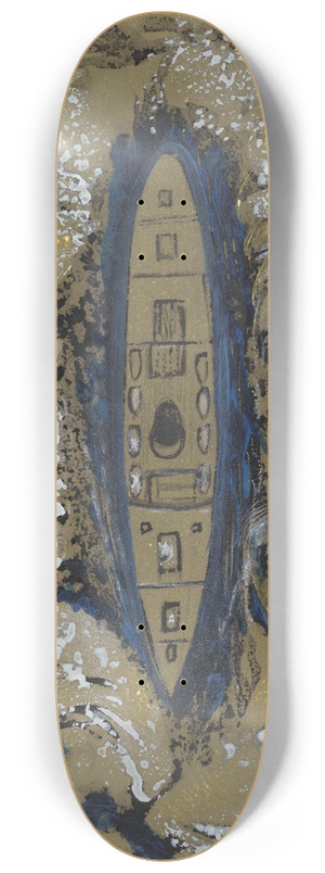 Carel Adolph Lion Cachet - Ontwerp voor vignet van de Koninklijke Paketvaart Maatschappij 8.25 inch art skate deck