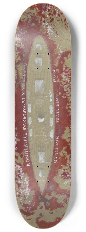 Carel Adolph Lion Cachet - Ontwerp voor vignet van de Koninklijke Paketvaart Maatschappij 8.25 inch art skate deck