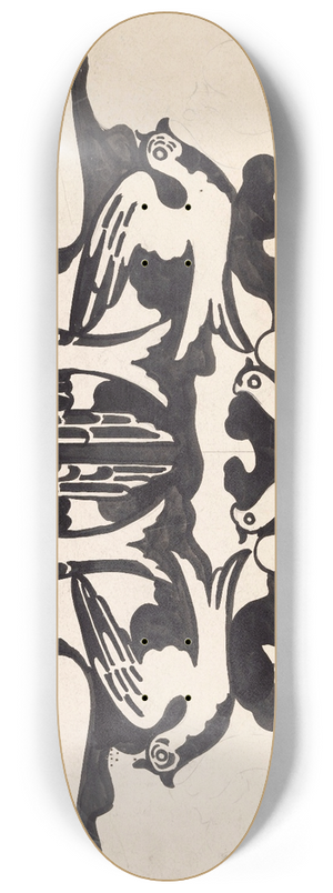 Carel Adolph Lion Cachet - Ontwerp voor wandtapijt met tien duiven 8.25 inch art skate deck