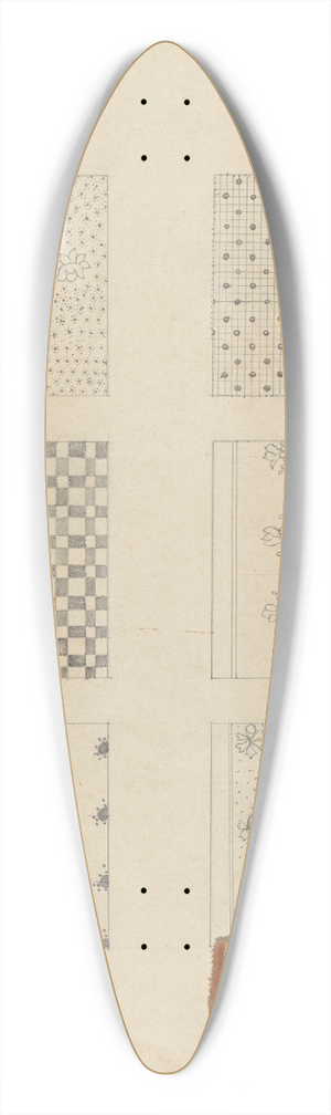 Della Button - Textile  Technique Demonstration 39.3 inch art pintail longboard deck