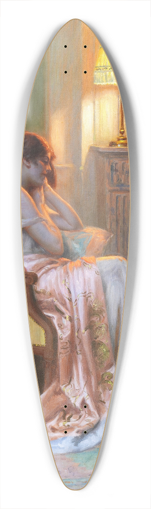 Delphin Enjolras - Pensive 39.3 inch art pintail longboard deck