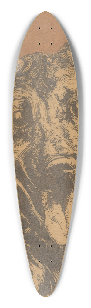 Dick Ket - Cees, portret van een hond 39.3 inch art pintail longboard deck
