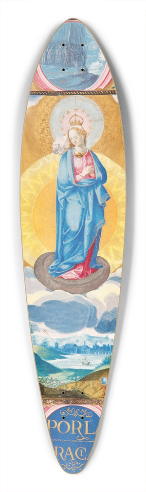 Diego Gmez - Immacule Conception in Enforceable Charter of chivalry of Arias Pardo de Cela 39.3 inch art pintail longboard deck