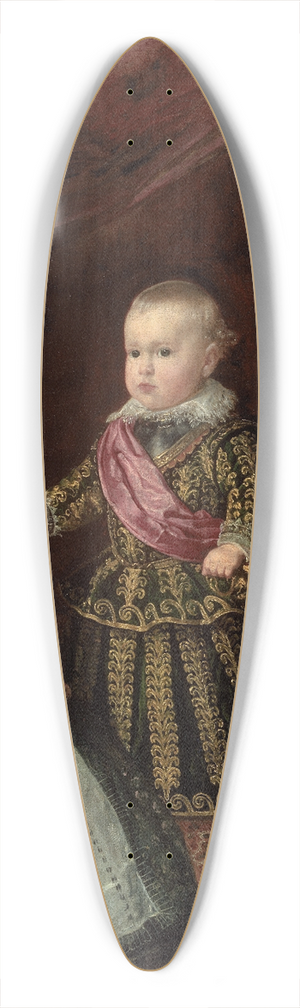 Diego Velzquez - Don Baltasar Carlos with a Dwarf 39.3 inch art pintail longboard deck