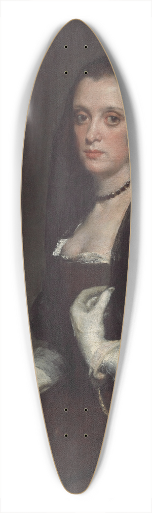 Diego Velzquez - The Lady with a Fan 39.3 inch art pintail longboard deck