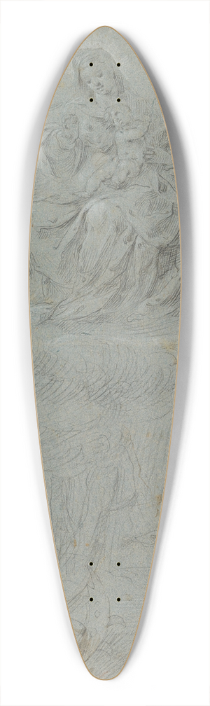 Dirck Hendricksz. - The Virgin and Child in Glory Adored by Saints Catherine and Lucy 39.3 inch art pintail longboard deck