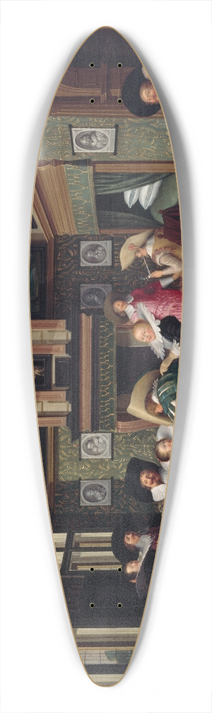Dirck Van Delen - An Interior with Ladies and Cavaliers 39.3 inch art pintail longboard deck