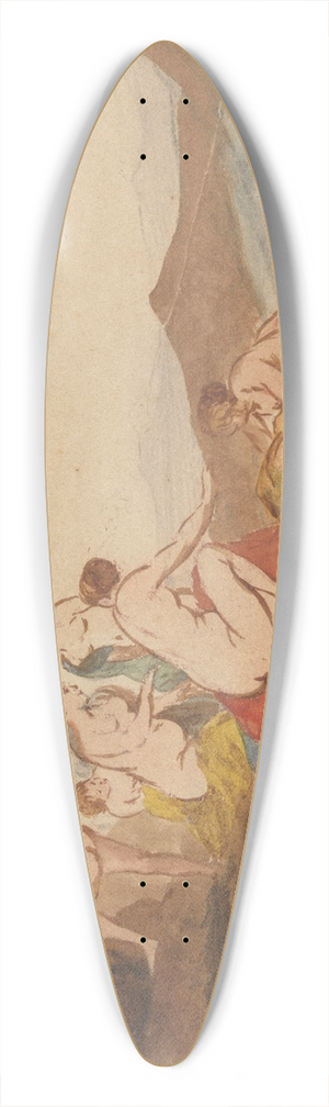 Dirck van der Lisse - Badende vrouwen in een landschap 39.3 inch art pintail longboard deck