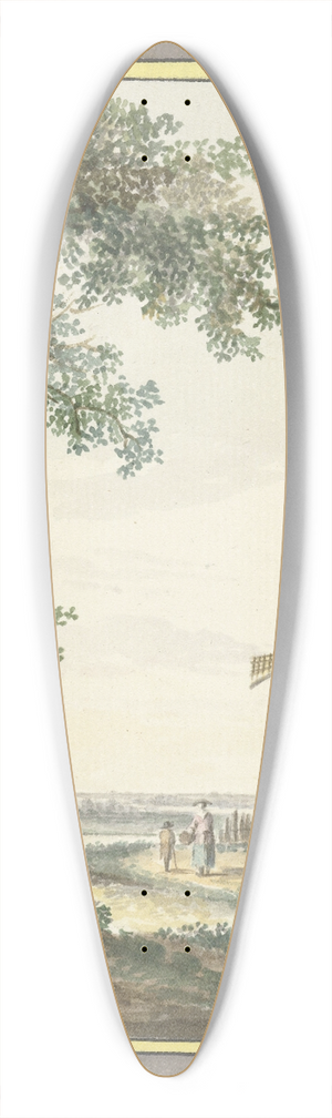 Dirk Kuipers - Landschap met molen 39.3 inch art pintail longboard deck
